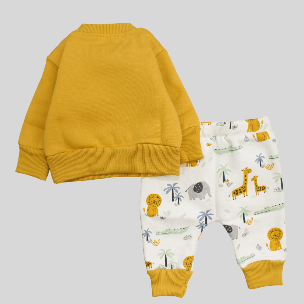 Wild Animals Long-Sleeved Fleeced Pajama - Ourkids - Al Sayad