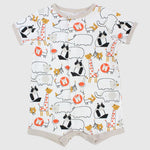 Wild Animals Short-Sleeved Romper - Ourkids - Mini Me