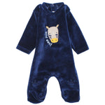 Wild Zebra Velvet Baby Footie - Ourkids - Ourkids