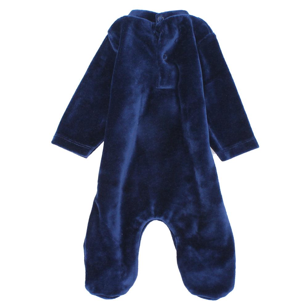 Wild Zebra Velvet Baby Footie - Ourkids - Ourkids