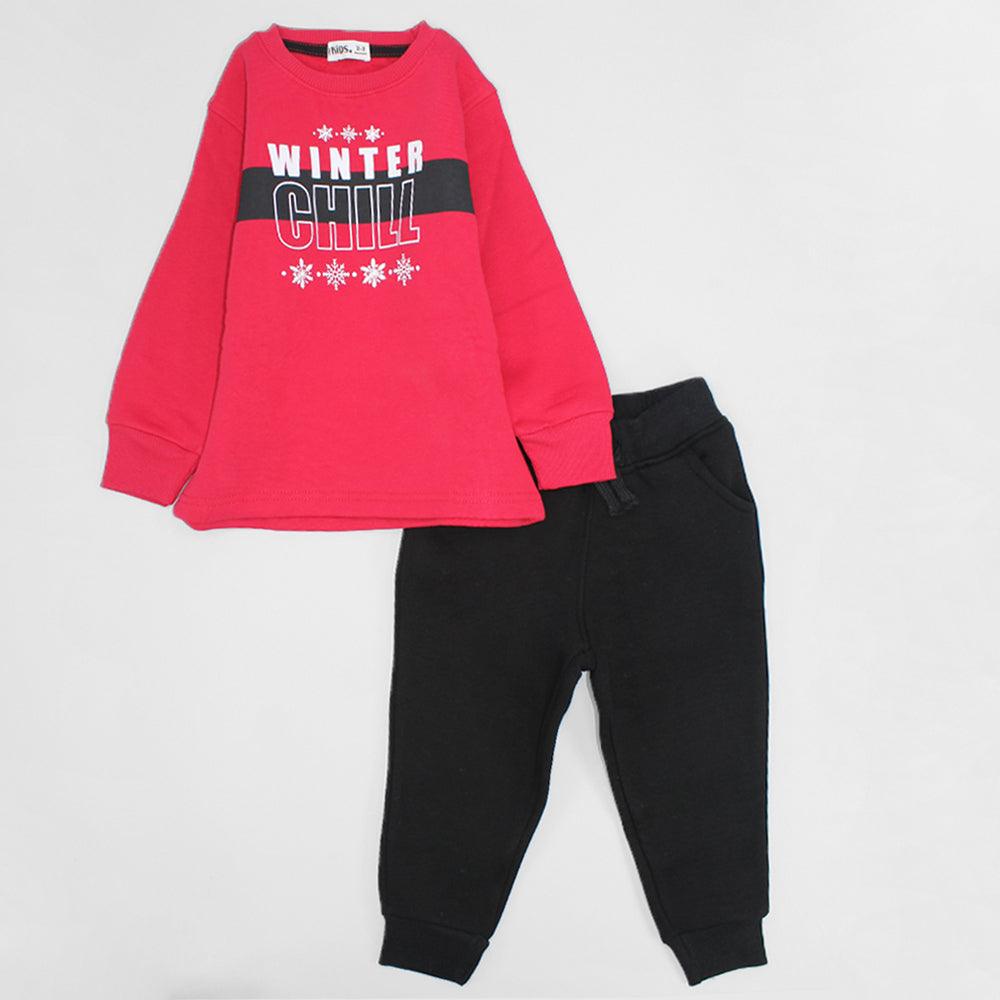 Winter Chill Long-Sleeved Fleeced Pajama - Ourkids - Ourkids