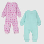 Winter Flamingo Long-Sleeved Footless Onesie (Pack Of 2) - Ourkids - Lumex