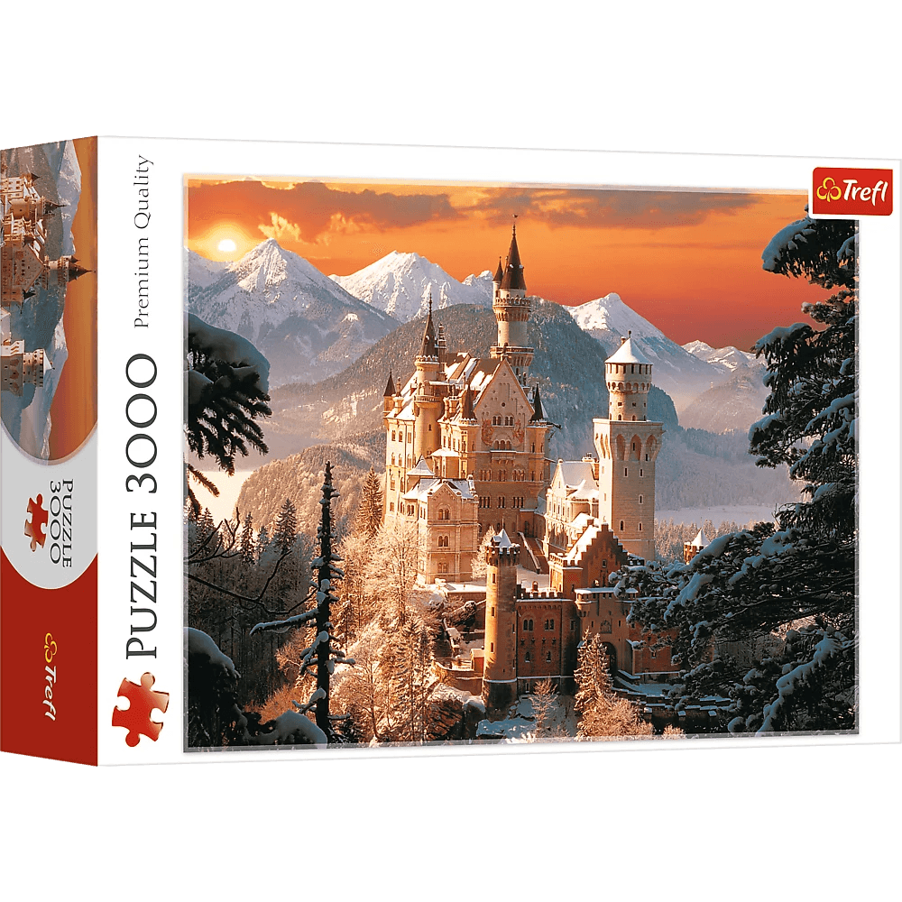 Wintry Neuschwanstein Castle, Germany, 3000 pcs - Ourkids - Trefl