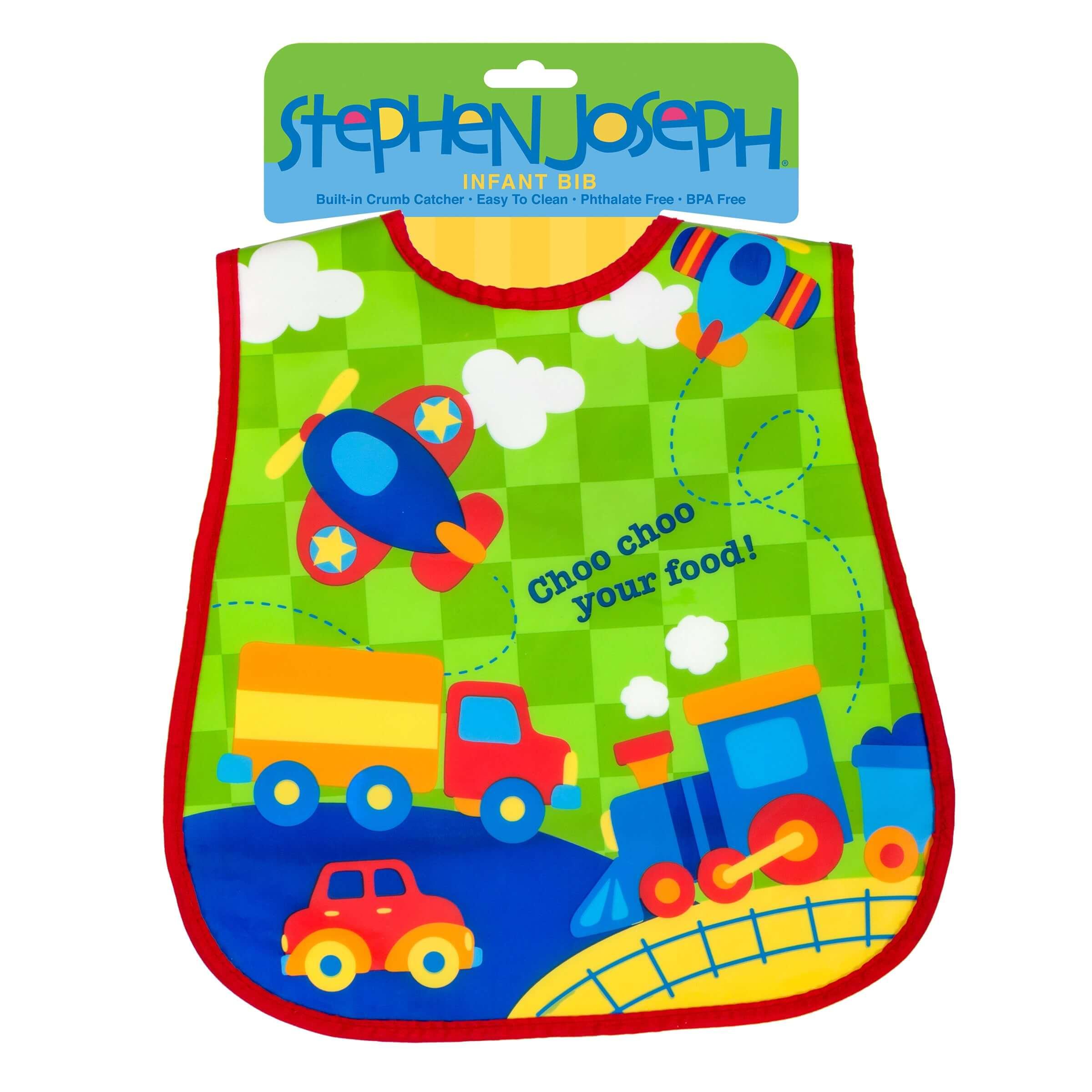 Wipeable Bibs, Transporation - Ourkids - Stephen Joseph