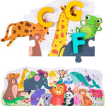 Wooden 3D Alphabet Animal Puzzle - Ourkids - OKO