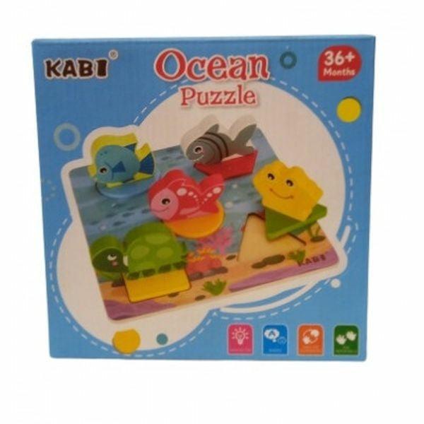 Wooden 3D puzzle - ocean - Ourkids - Kabi