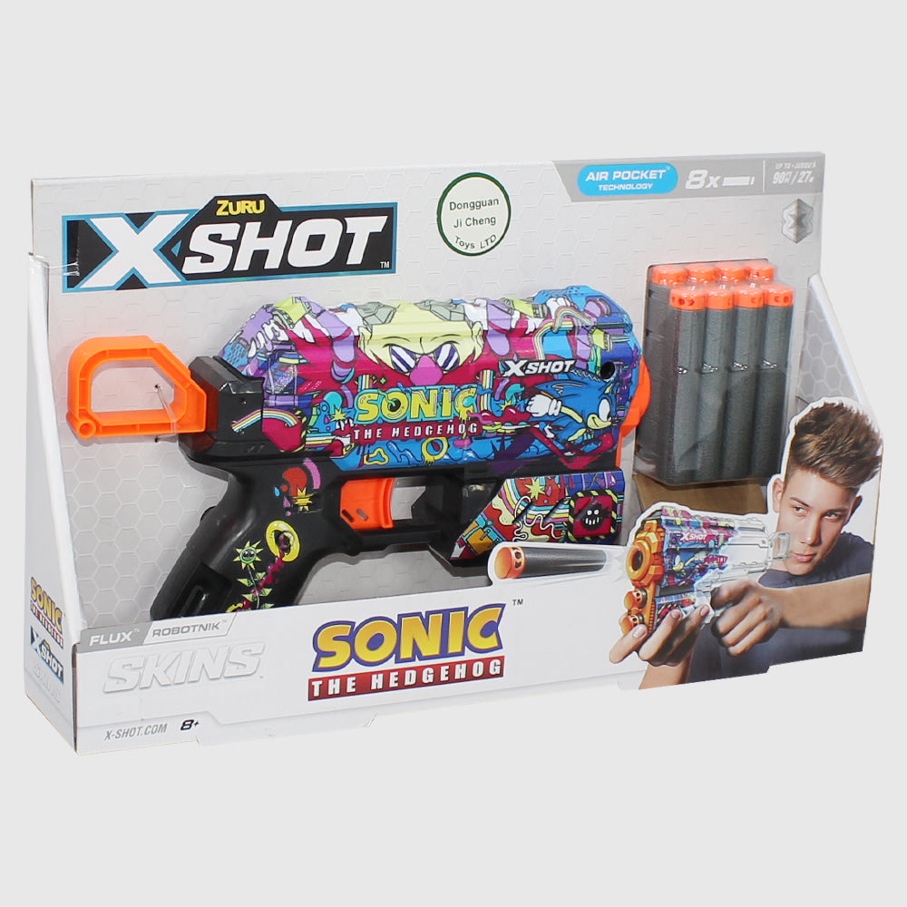 X-Shot Skins Flux Sonic (S1) Mega Sonic with 8 Darts - Ourkids - Zuru