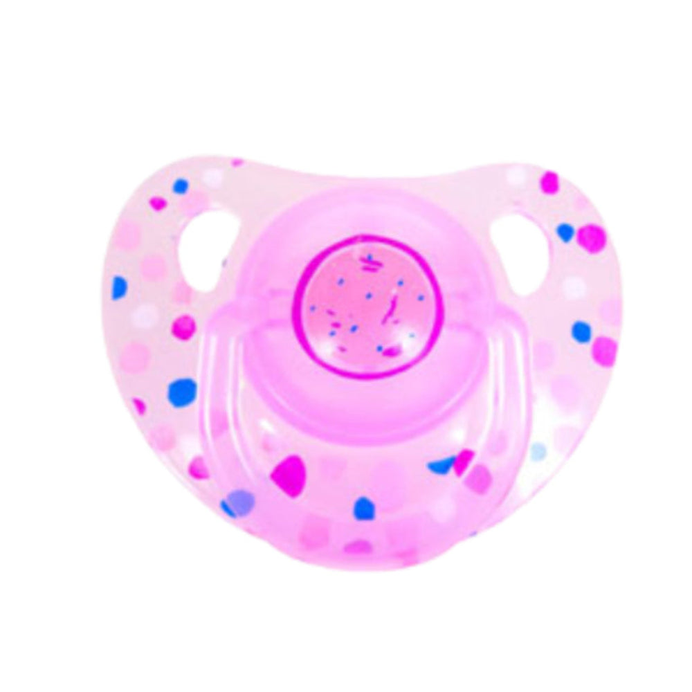 True Silicone Round Pacifier with Shield 0–6m – Pink