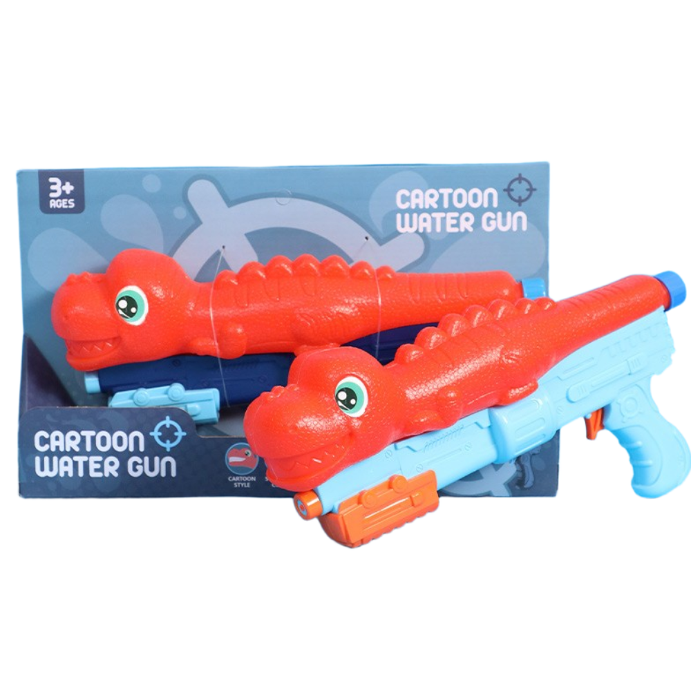 Dinosaur Water Gun Toy – Red & Baby Blue