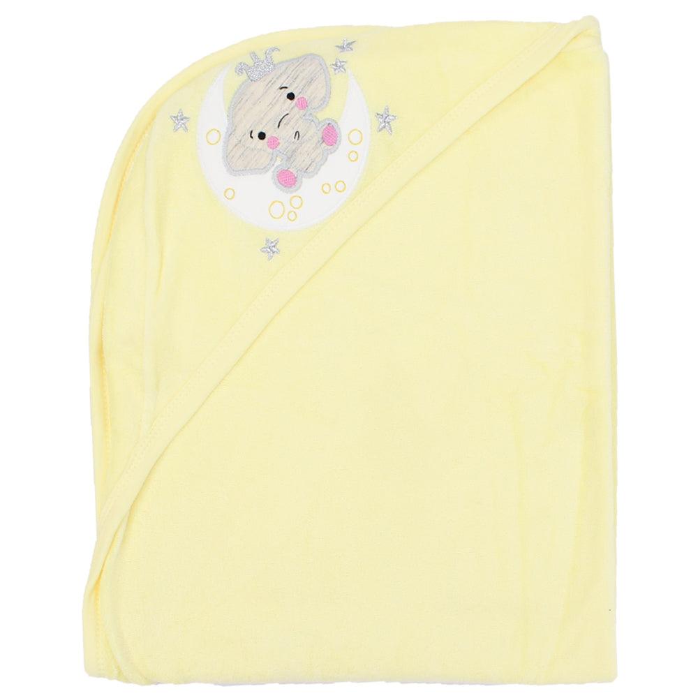 Yellow Baby Hooded Towel (Baby Elephant) - Ourkids - Al Sayad