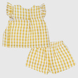 Yellow Checkered 2-Piece Outfit Set - Ourkids - Playmore