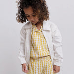 Yellow Checkered Comfy Shorts - Ourkids - Playmore