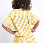 Yellow Checkered Comfy Shorts - Ourkids - Playmore