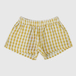 Yellow Checkered Comfy Shorts - Ourkids - Playmore