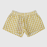 Yellow Checkered Comfy Shorts - Ourkids - Playmore