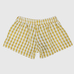 Yellow Checkered Comfy Shorts - Ourkids - Playmore