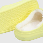 Yellow Fur Warm Clogs Slippers - Ourkids - Onda