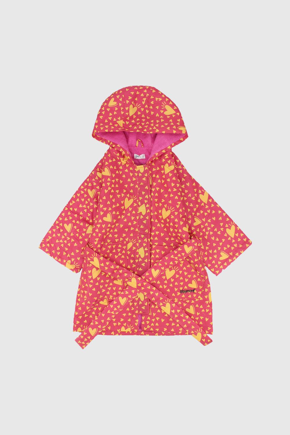 Yellow Hearts Swim Robe - Ourkids - Playmore