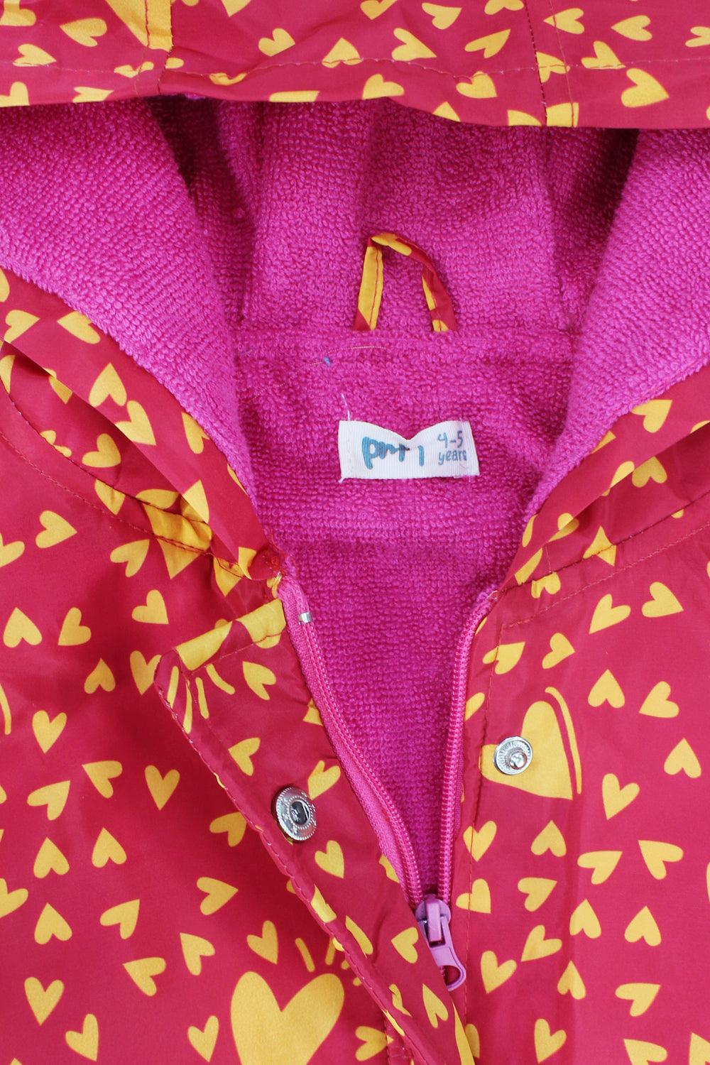 Yellow Hearts Swim Robe - Ourkids - Playmore