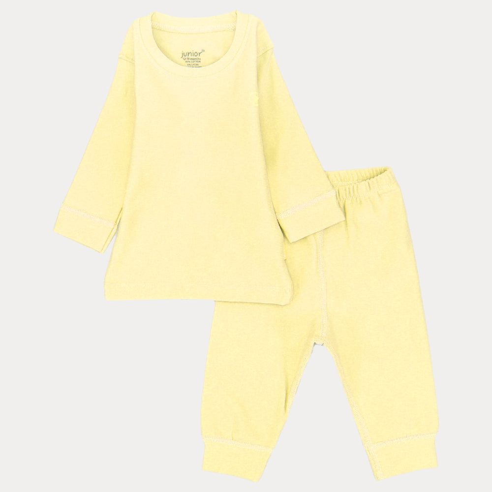 Yellow Long-Sleeved Thermal Underwear Set - Ourkids - Junior