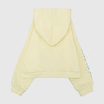 Yellow Positive Long-Sleeved Fleeced Cropped Hoodie - Ourkids - Nina Kids