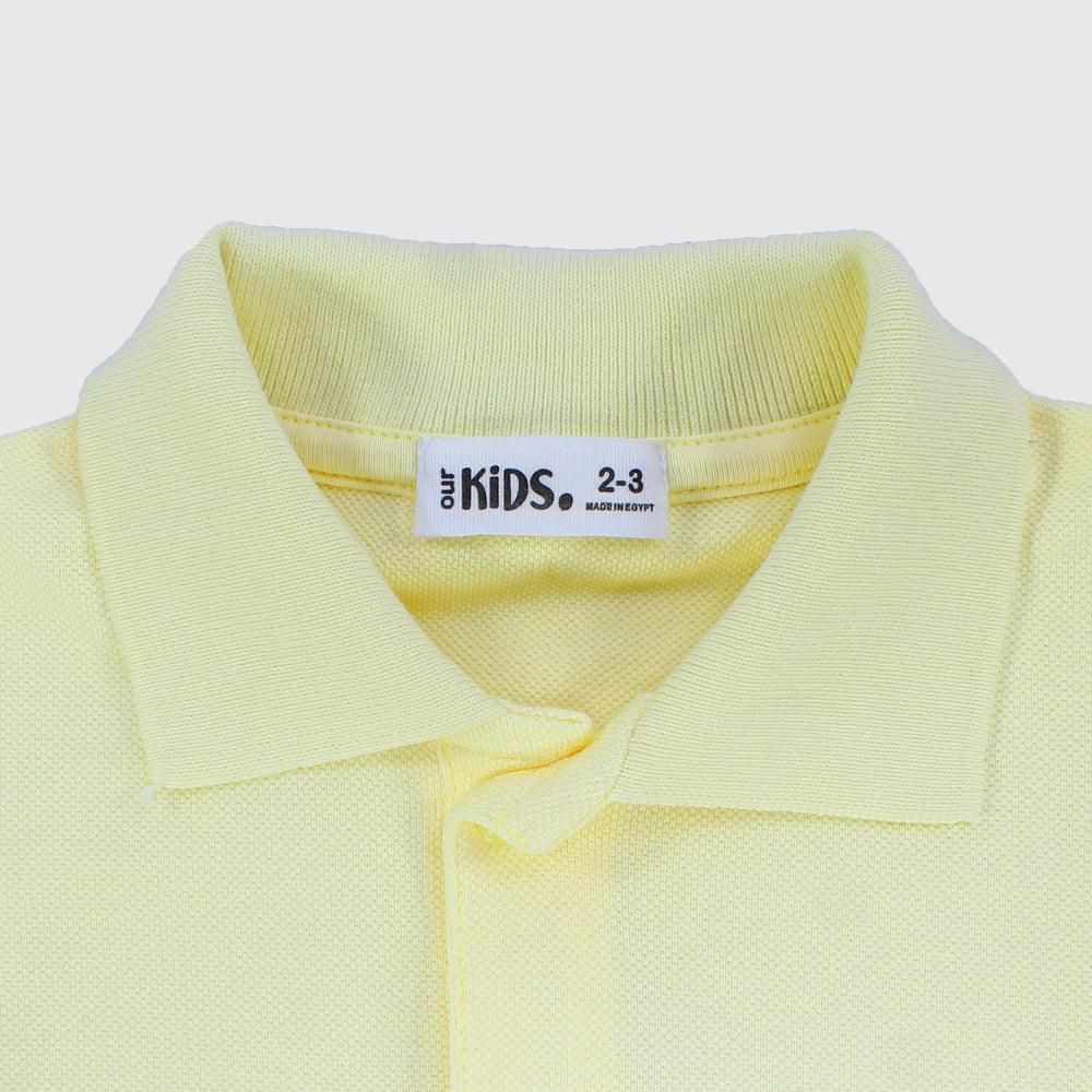 Yellow Short-Sleeved Polo Shirt - Ourkids - Ourkids