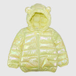 Yellow Unisex Long-Sleeved Waterproof Hooded Jacket - Ourkids - Mini Me