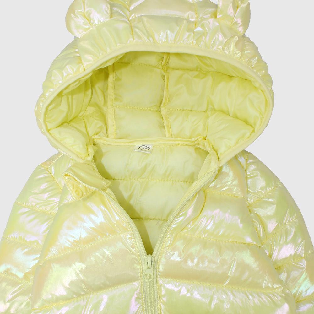 Yellow Unisex Long-Sleeved Waterproof Hooded Jacket - Ourkids - Mini Me