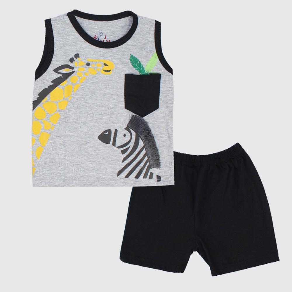 Zebra/Giraffe Sleeveless Pajama - Ourkids - JOKY