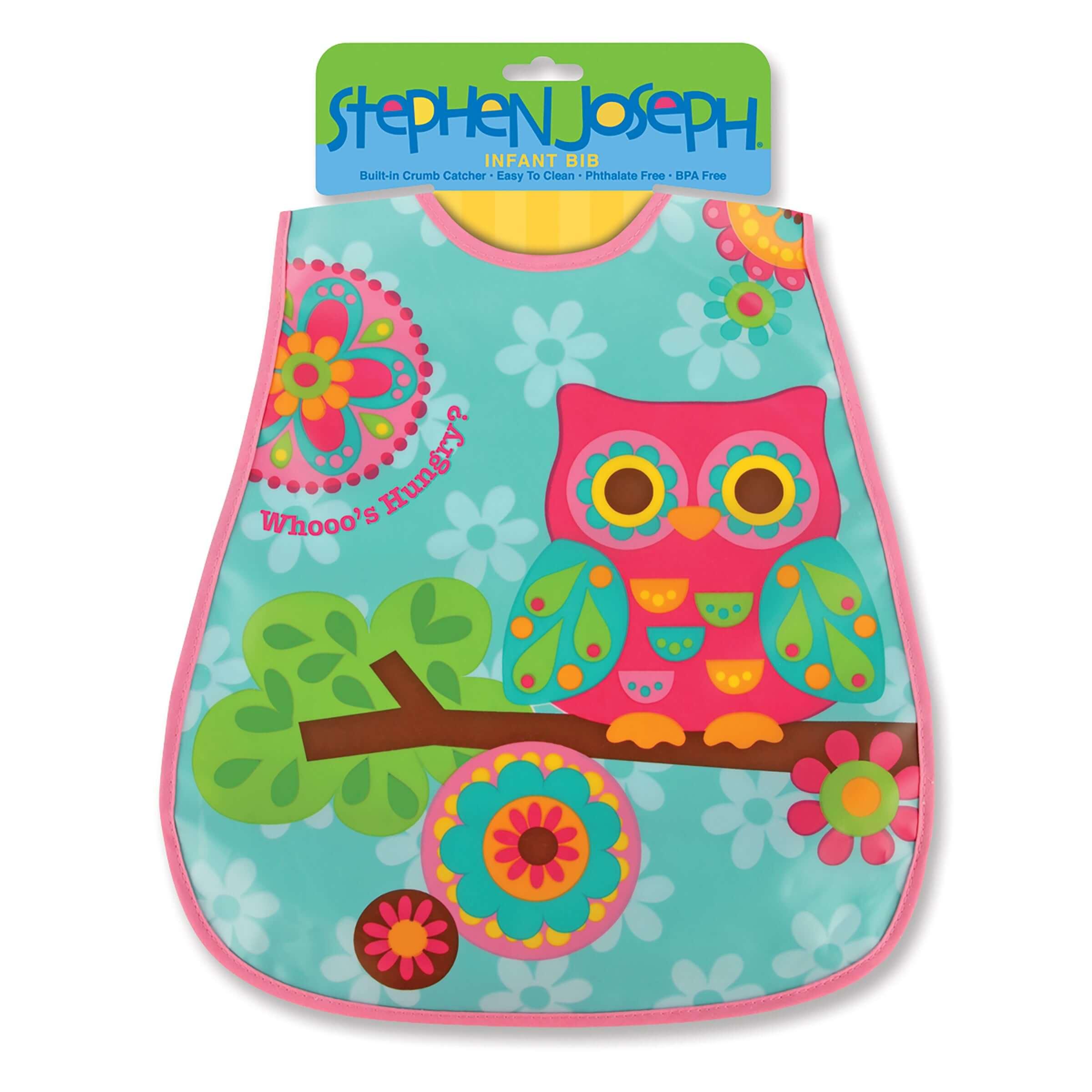 Wipeable Bibs, Owl - Ourkids - Stephen Joseph