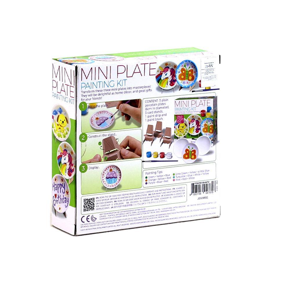 4M - LITTLE CRAFT - MINI PLATES PAINTING KIT - Ourkids - 4M