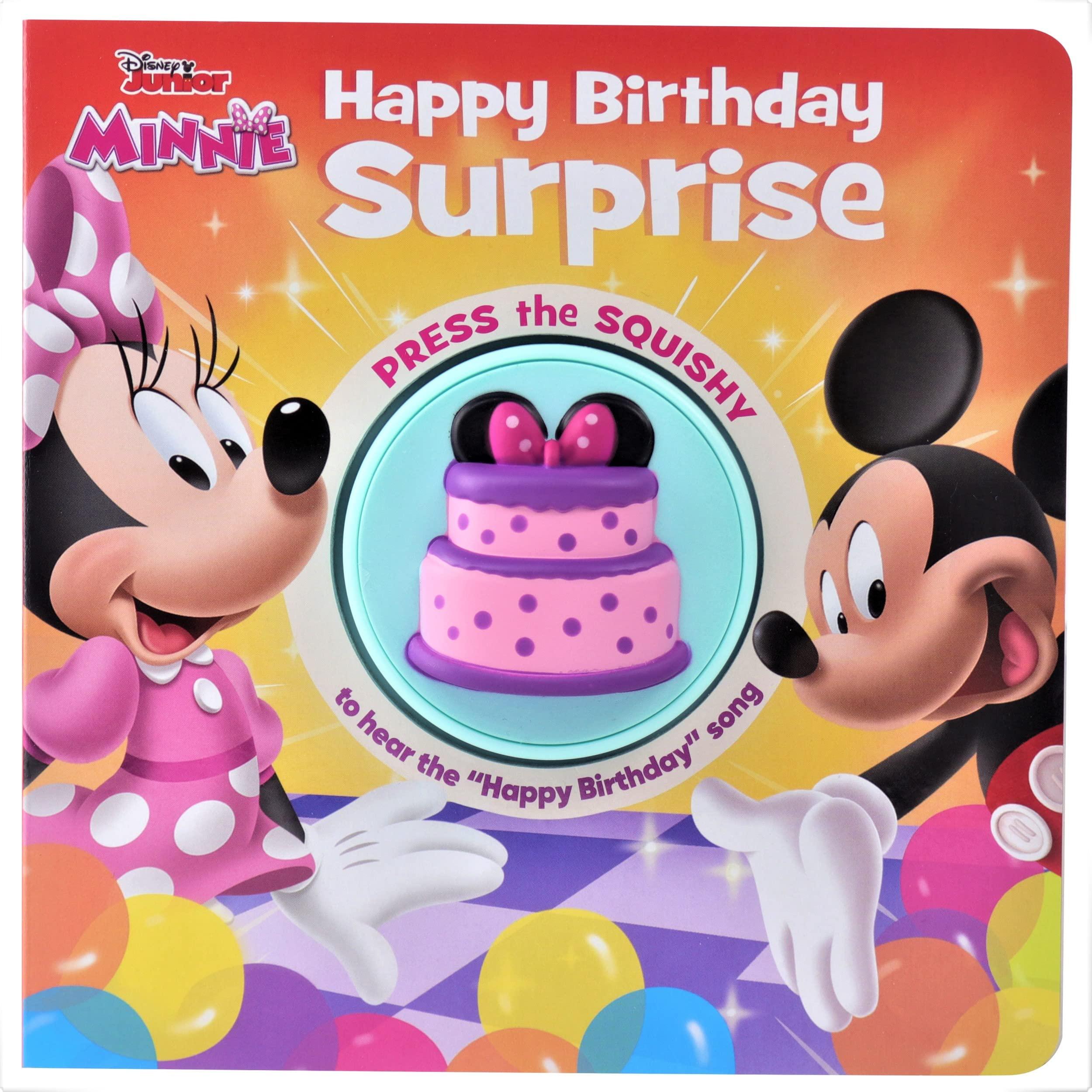 Junior Minnie Mouse - Happy Birthday Surprise! Squishy Button Sound Book - Satisfying Tactile and Sensory Play - Ourkids - OKO