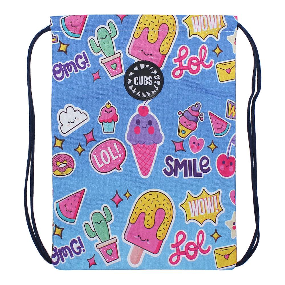 Cubs Smiles & Ice Cream String Bag - Ourkids - Cubs