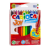 Carioca Joy Super Washable Felt Tip Pen Pack - 24 Colors - Ourkids - Carioca