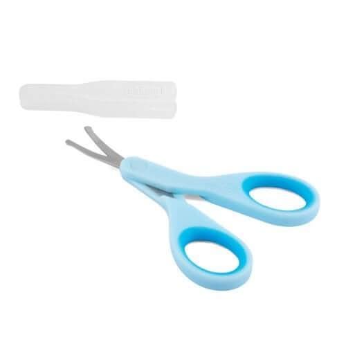 Chicco Baby Moments Round Tip Baby Nail Scissors 0m+ Blue 1 Pc - Ourkids - Chicco