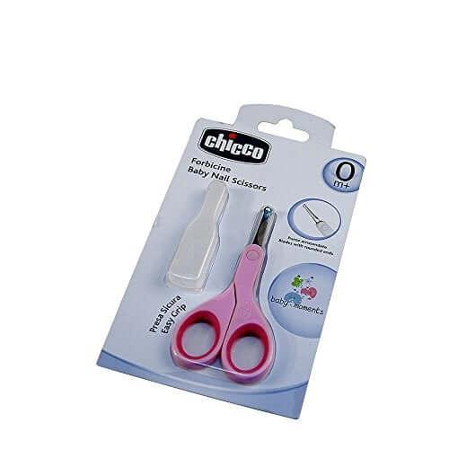 Chicco Baby Moments Round Tip Baby Nail Scissors 0m+ Pink 1 Pc - Ourkids - Chicco