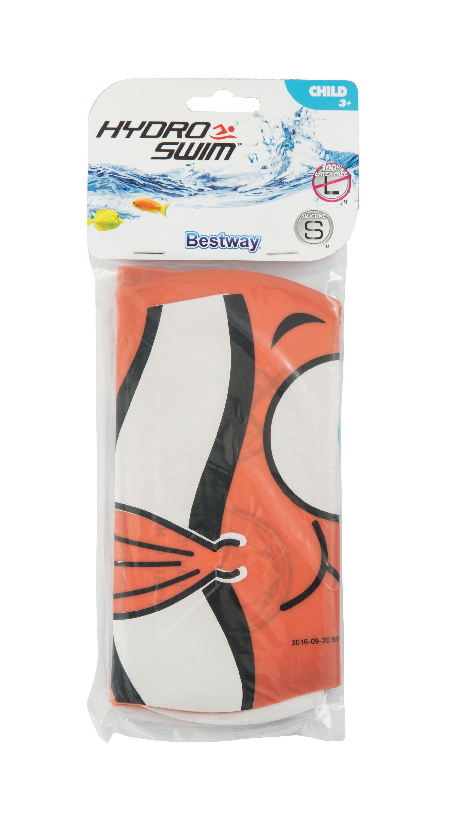 Children's Hydro-Swim Silicone Swim Cap Clownfish Ages 3+ Assorted - Ourkids - Bestway
