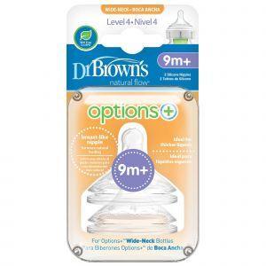 Dr Brown's Options+ Teats 9m+ 2 Pack - Ourkids - Dr. Brown's