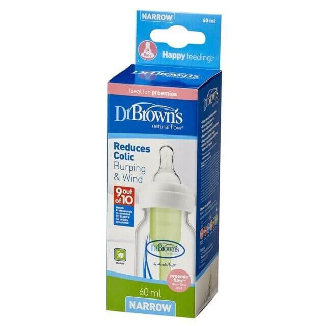 Dr Browns Options Preemie Anti-Colic Bottle, 60ml - Ourkids - Dr. Brown's