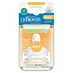 Dr Browns Wide-Neck Options+ Level 3 Teats, Pack of 2 - Ourkids - Dr. Brown's