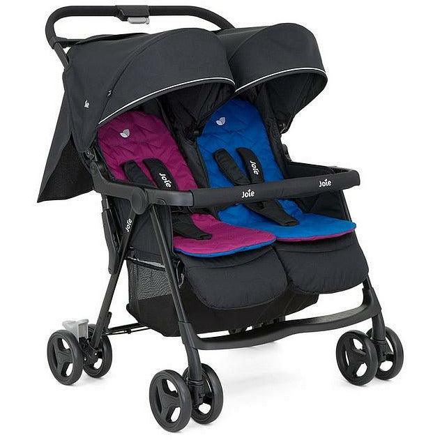 Joie Aire Twin Stroller, Blue/pink - Ourkids - Joie