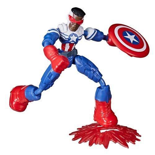 Marvel Avengers Bend and Flex Action Figure Toy, 6-Inch Flexible Captain America Super Hero Figure, Includes Accessory, Multi - Ourkids - Marvel