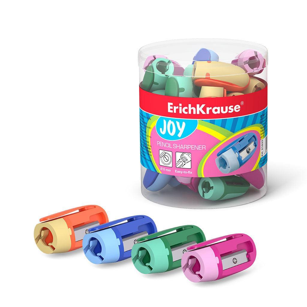 Plastic sharpener ErichKrause® Joy®, color: assorted - Ourkids - Erich Krause