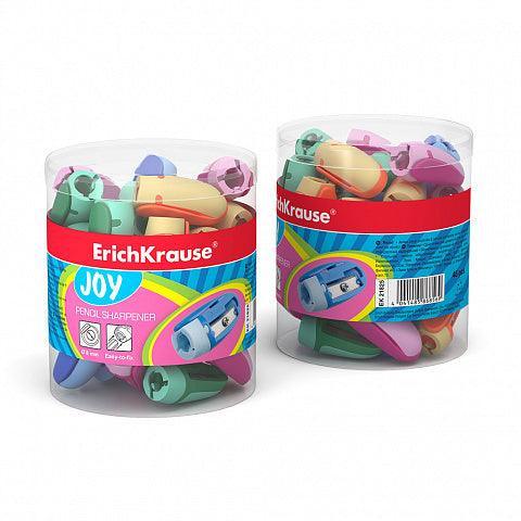 Plastic sharpener ErichKrause® Joy®, color: assorted - Ourkids - Erich Krause