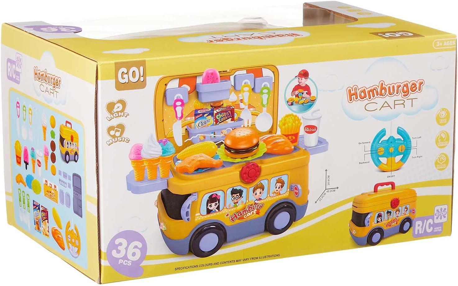 Radio Controlled Hamburger Cart Playset - 36 Pieces - Ourkids - Milano
