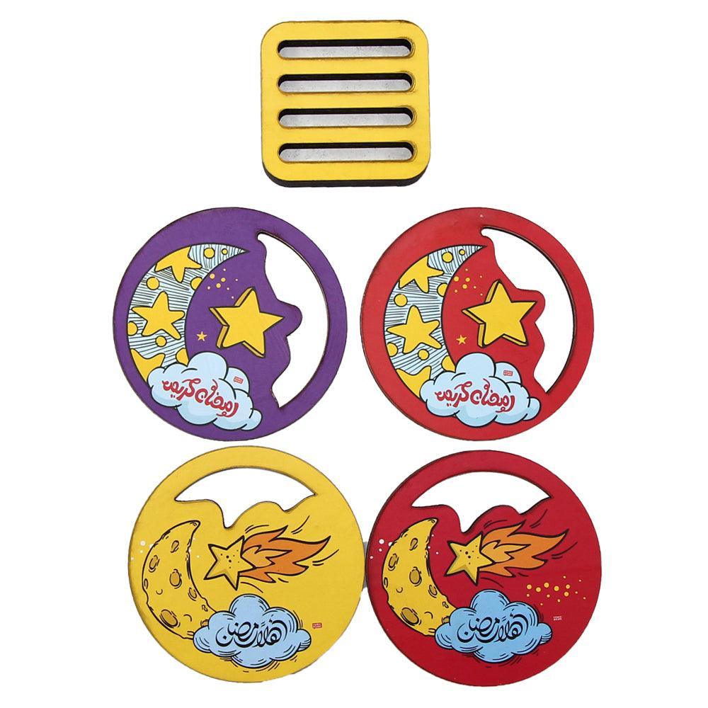 Ramadan Wooden Coaster (Pack of 4) - Ourkids - OKO
