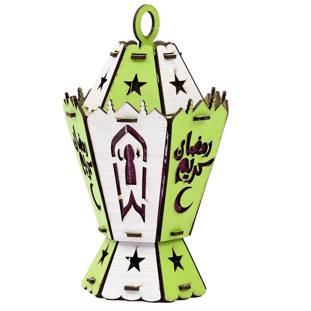 Wooden Fanous Ramadan With Light - Ourkids - OKO